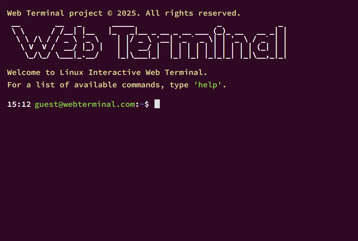 Imagem do projeto Web Terminal